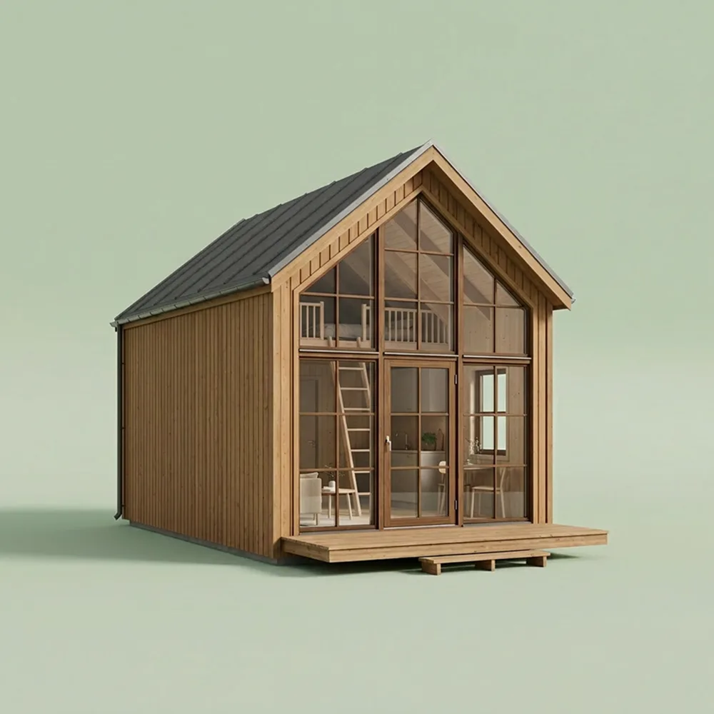 Gavelstuga 30 m² med glasgavel
